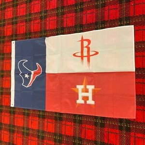 Brand new Houston Area Teams banner flag